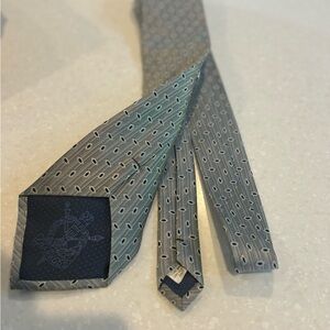 Harrods of London silk Knight Series black/grey gentlemen suit formal neck tie